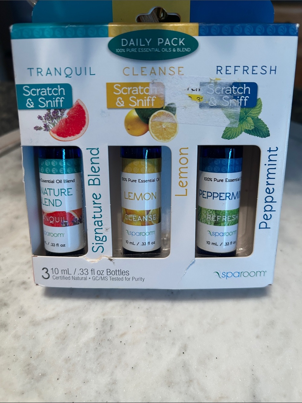 SpaRoom Daily Pack Essential Oil Trio - Lemon, Peppermint, Signature Blend